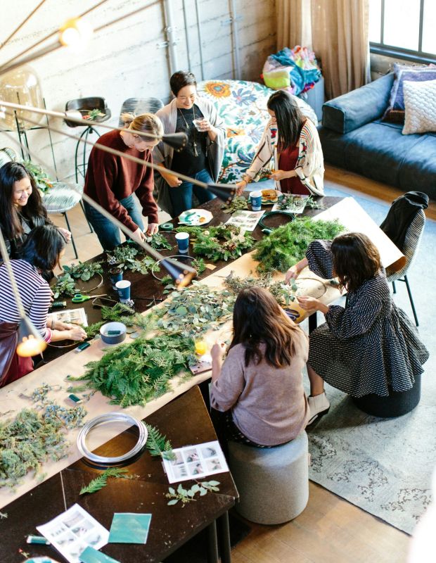 meeting professionnel dans une maison conviviale